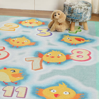 Superior Jumbo Playtime Numbers Flatweave Indoor Area Rug 