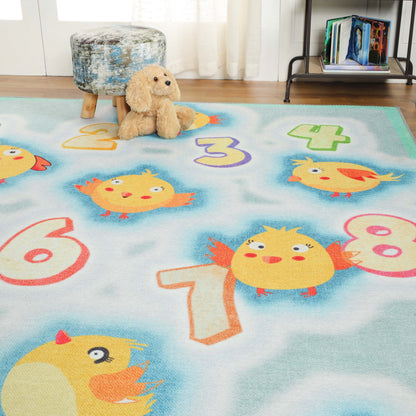 Superior Jumbo Playtime Numbers Flatweave Indoor Area Rug 