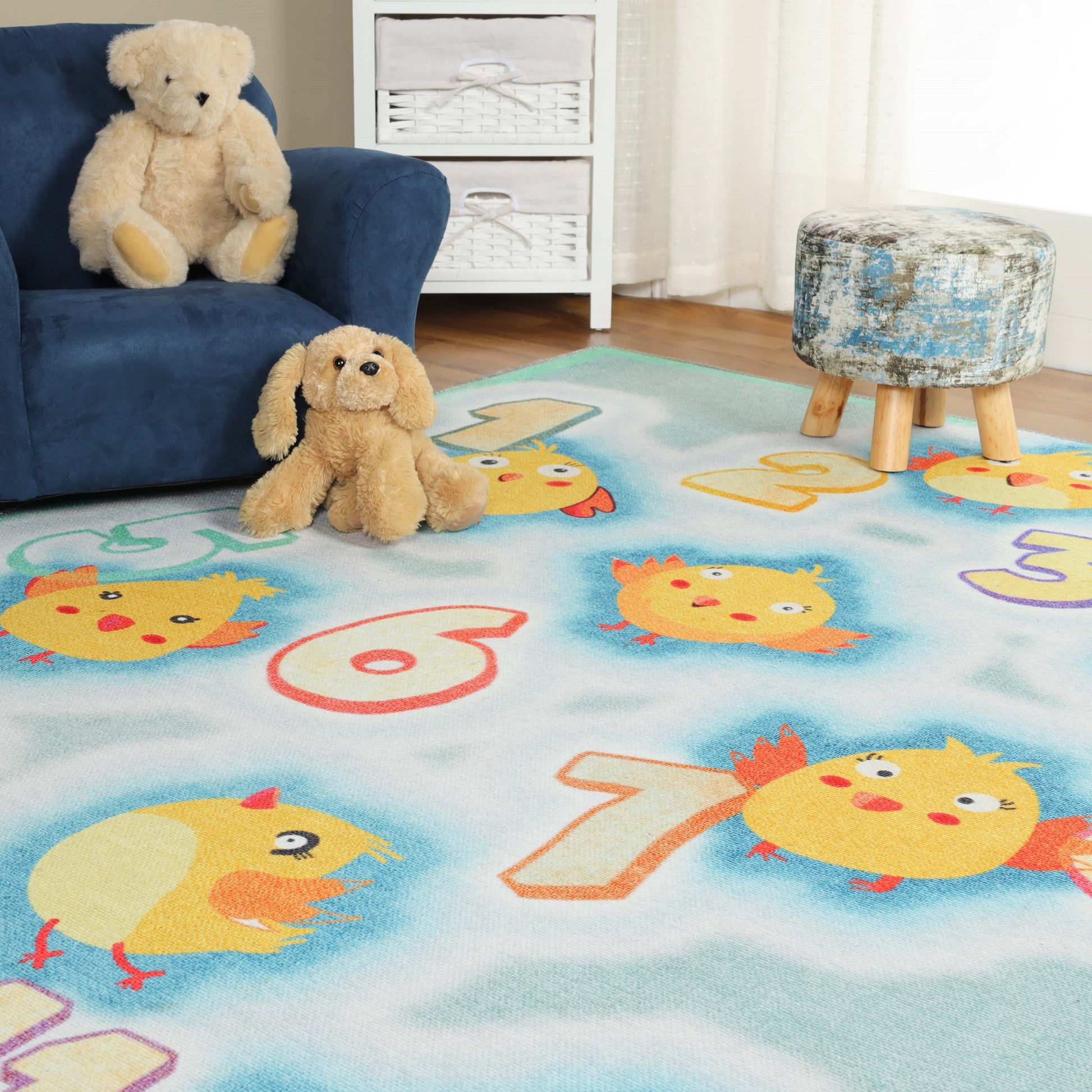 Superior Jumbo Playtime Numbers Flatweave Indoor Area Rug