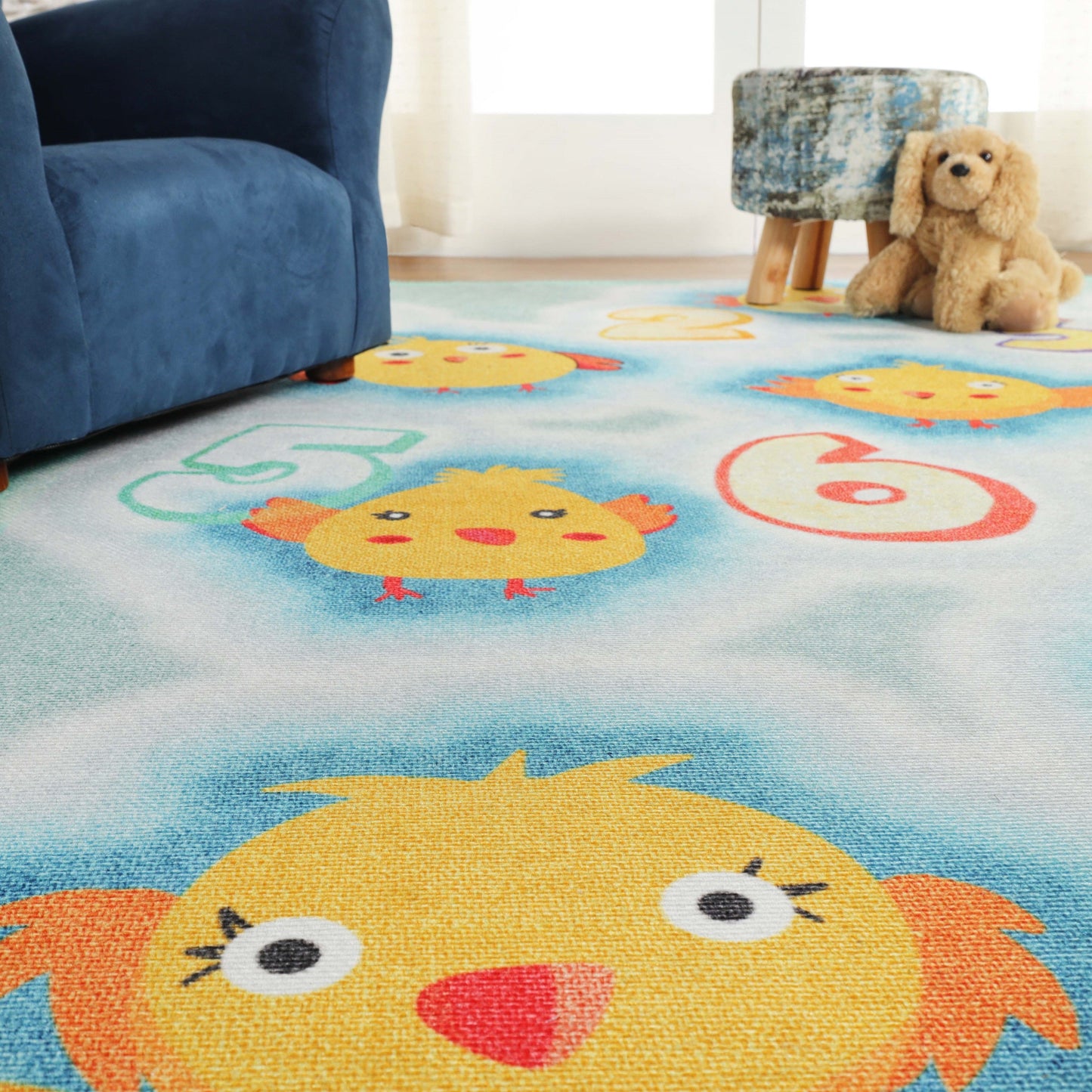 Superior Jumbo Playtime Numbers Flatweave Indoor Area Rug