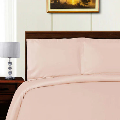 1000 Thread Count Lyocell Blend Solid Duvet Cover Set - Pink