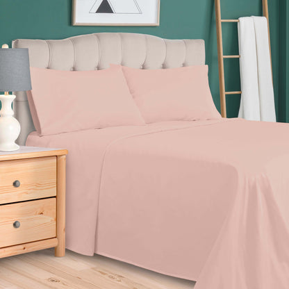Egyptian Cotton 700 Thread Count Eco Friendly Solid Sheet Set - Pink