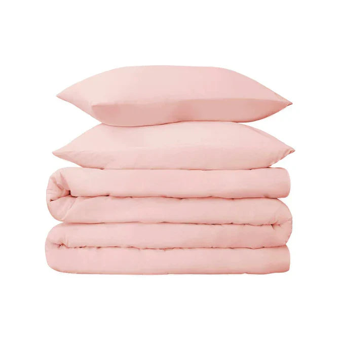 Egyptian Cotton 700 Thread Count Duvet Cover Bedding Set - Pink