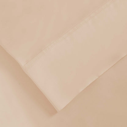 600 Thread Count Lyocell Blend Solid Deep Pocket Bed Sheet Set - Pink