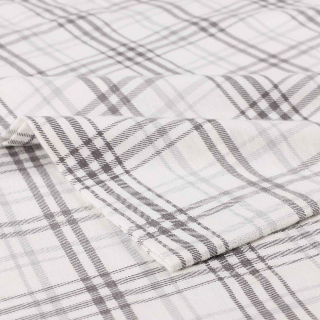 Plaid Flannel Cotton Classic Rustic Farmhouse Pillowcases - Charcoal