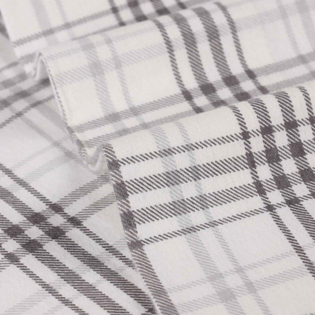 Plaid Flannel Cotton Classic Rustic Farmhouse Pillowcases - Charcoal