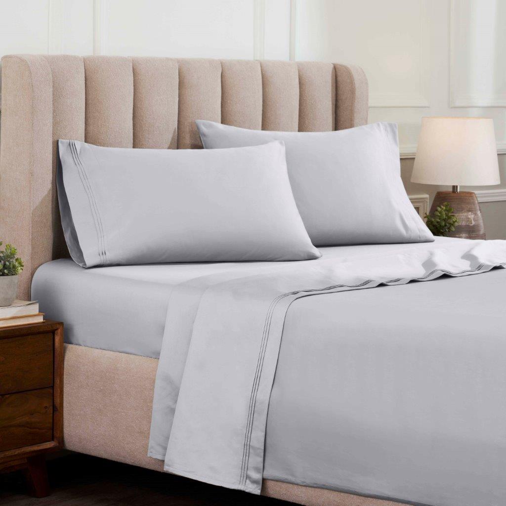 Egyptian Cotton 1500 Thread Count Eco Friendly Solid Sheet Set - Platinum