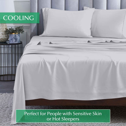 300 Thread Count Rayon From Bamboo Solid Deep Pocket Sheet Set