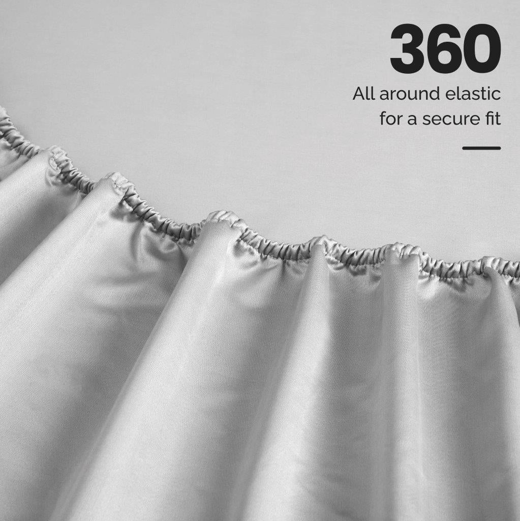 Egyptian Cotton 1500 Thread Count Eco Friendly Solid Sheet Set - Platinum