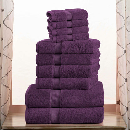Madison Egyptian Cotton Pile Plush Heavyweight 10 Piece Towel Set