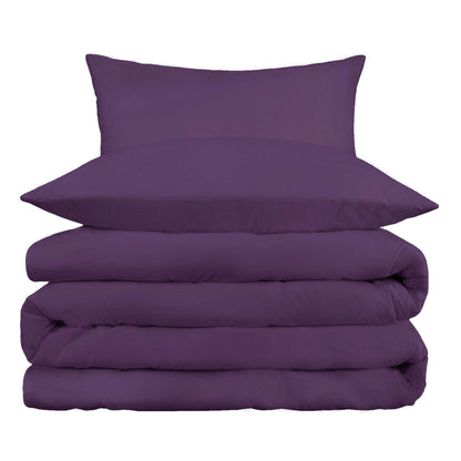 Cotton Blend 800 Thread Count Solid Duvet Cover Set