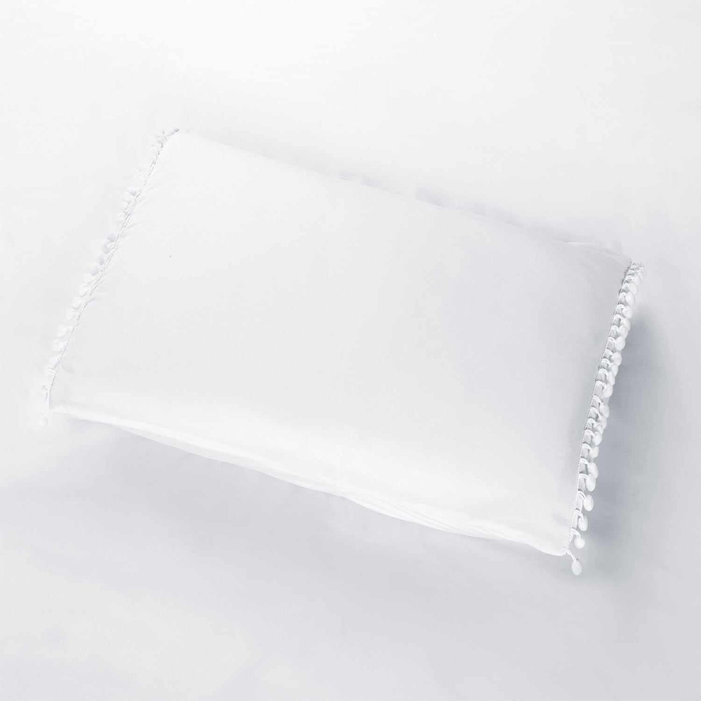  Superior Pom Pom Down Alternative Microfiber Comforter Set - White