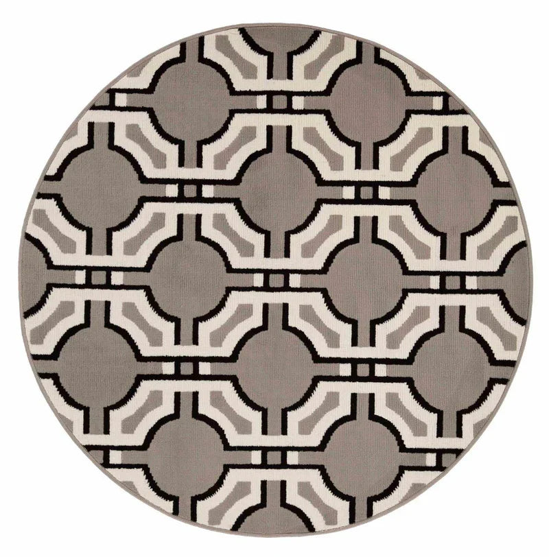 Pritchard Modern Geometric Area Rug or Runner Rug - Gray