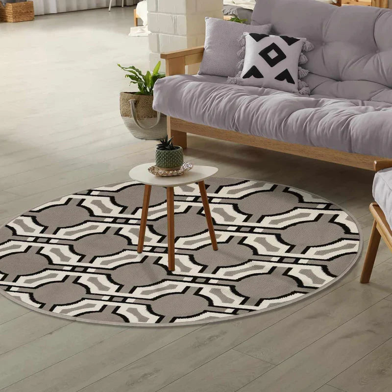 Pritchard Modern Geometric Area Rug or Runner Rug - Gray