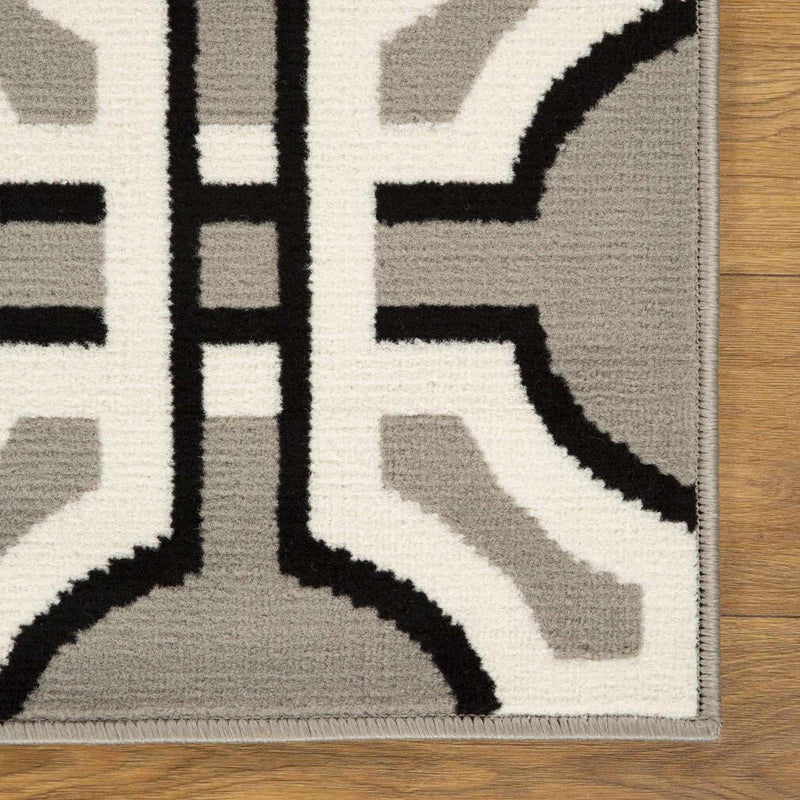 Pritchard Modern Geometric Area Rug or Runner Rug - Gray