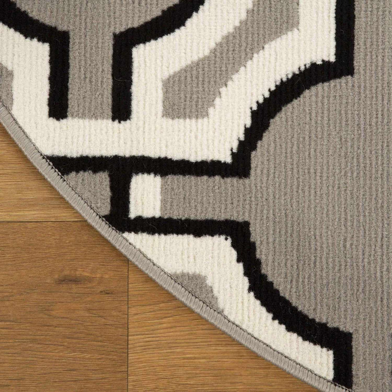 Pritchard Modern Geometric Area Rug or Runner Rug - Gray