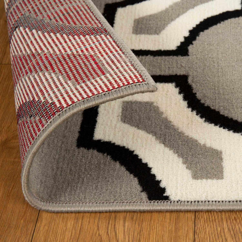 Pritchard Modern Geometric Area Rug or Runner Rug - Gray