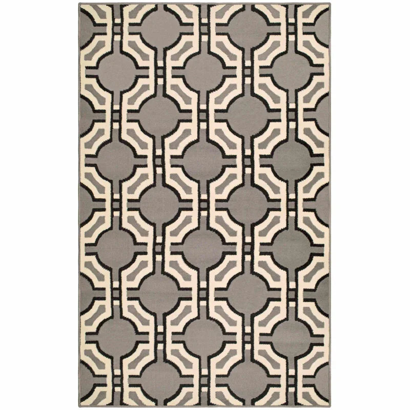 Pritchard Modern Geometric Area Rug or Runner Rug - Gray