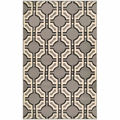 Pritchard Modern Geometric Area Rug or Runner Rug - Gray