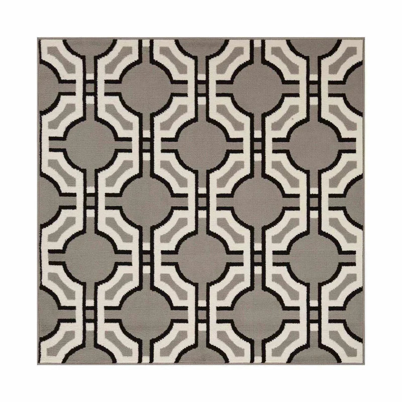 Pritchard Modern Geometric Area Rug or Runner Rug - Gray