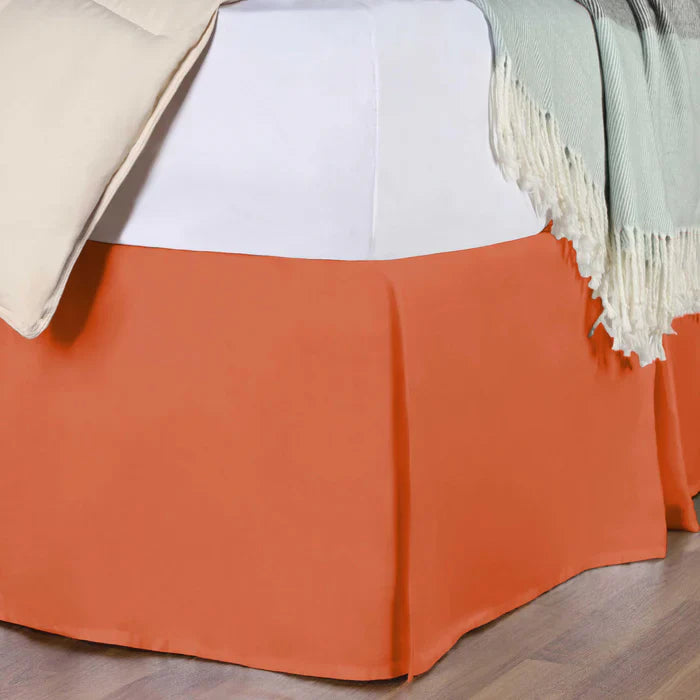 Egyptian Cotton 300 Thread Count Solid Bed Skirt - Pumpkin