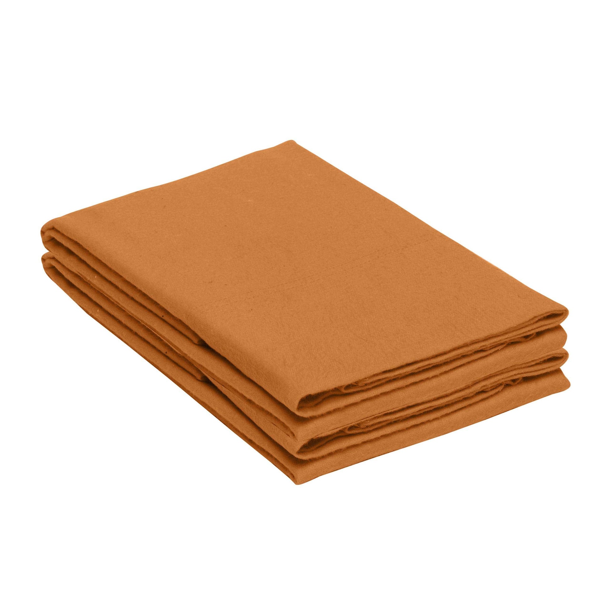 Cotton Flannel 2 Piece Pillowcase Set - Pumpkin