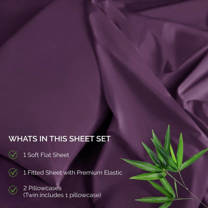 300 Thread Count Rayon From Bamboo Solid Deep Pocket Sheet Set