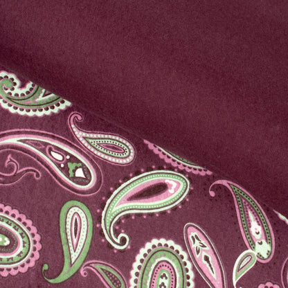 Superior Flannel Cotton Paisley Luxury Duvet Cover Set - Purple