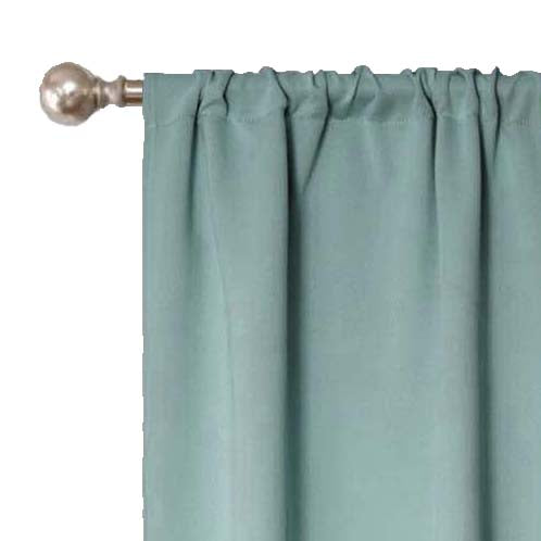 Solid Machine Washable Room Darkening Blackout Curtains, Set of 2 - GreenLily