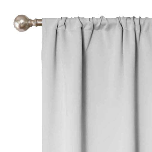 Solid Machine Washable Room Darkening Blackout Curtains, Set of 2 - Marshmallow