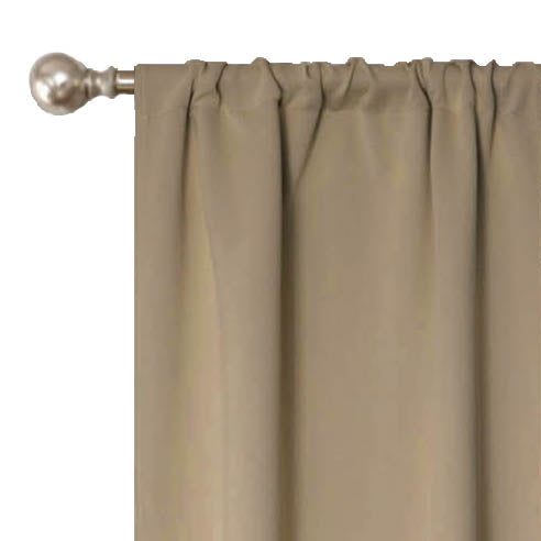 Solid Machine Washable Room Darkening Blackout Curtains, Set of 2 - SmokeyAsh