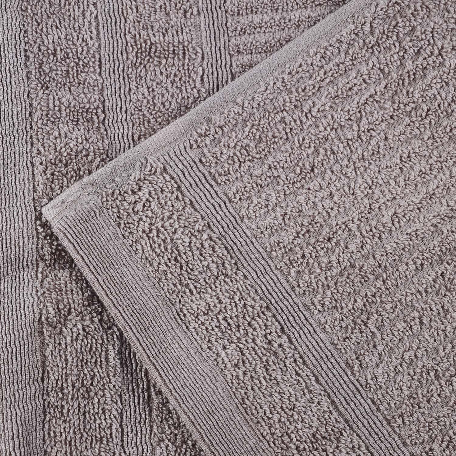 Egyptian Cotton 8 Piece Bath, Hand, and Face Towel Set with Bath Mat and Bath Mitt - Grey