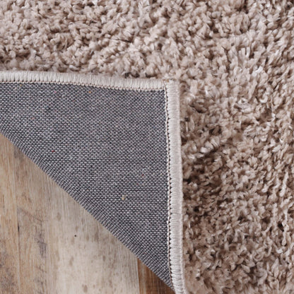  Superior Solid Indoor Plush Shag Area Rug Or Runner Or Round Rug - Beige