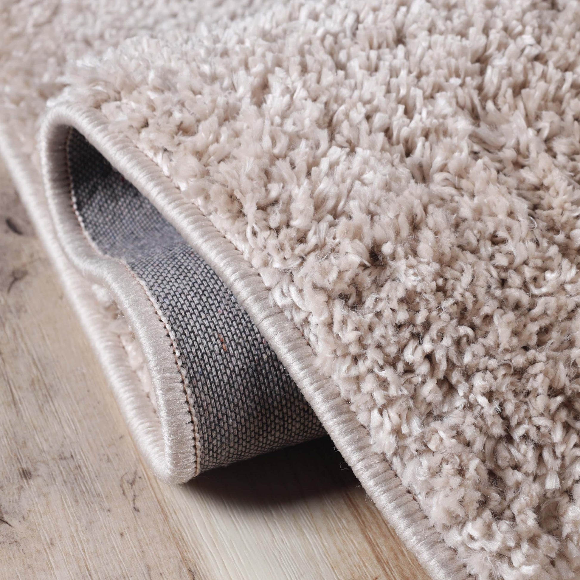 Superior Solid Indoor Plush Shag Area Rug Or Runner Or Round Rug - Beige