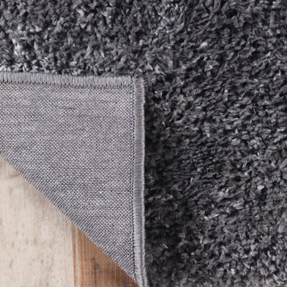  Superior Solid Indoor Plush Shag Area Rug Or Runner Or Round Rug - Grey