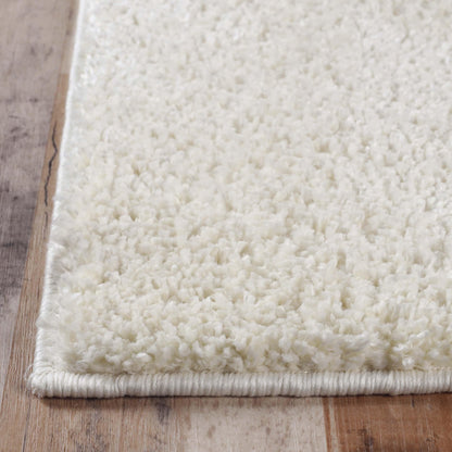  Superior Solid Indoor Plush Shag Area Rug Or Runner Or Round Rug - Ivory