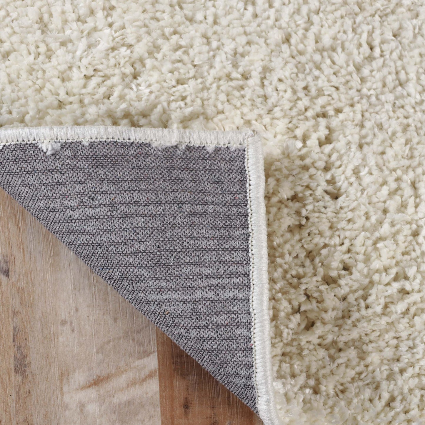  Superior Solid Indoor Plush Shag Area Rug Or Runner Or Round Rug - Ivory