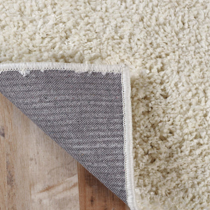  Superior Solid Indoor Plush Shag Area Rug Or Runner Or Round Rug - Ivory