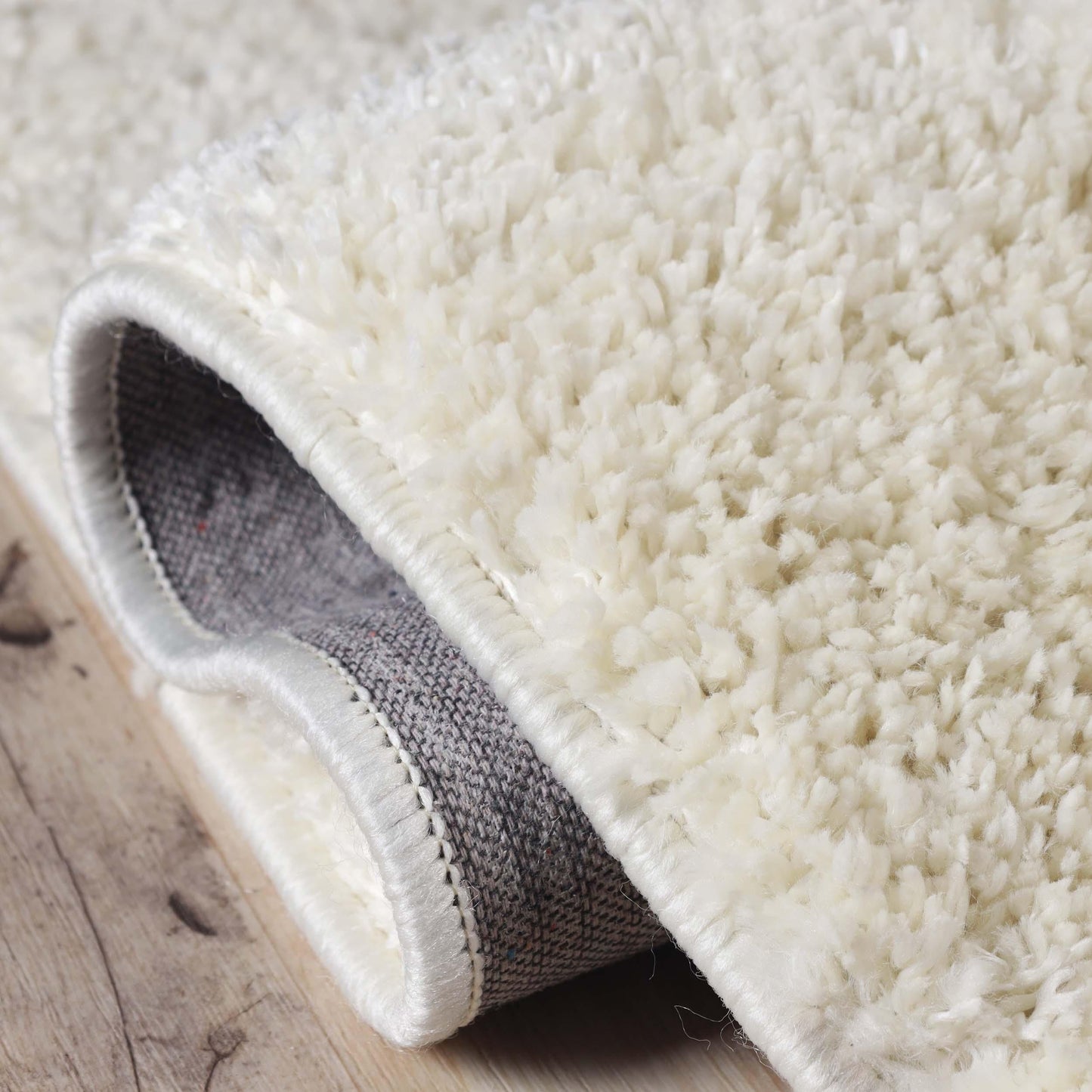  Superior Solid Indoor Plush Shag Area Rug Or Runner Or Round Rug - Ivory