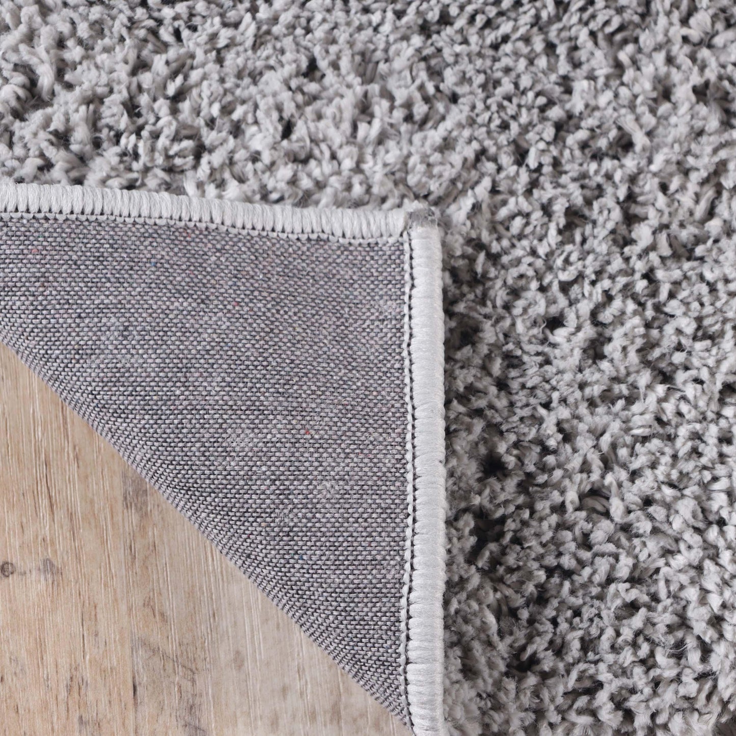  Superior Solid Indoor Plush Shag Area Rug Or Runner Or Round Rug - Silver