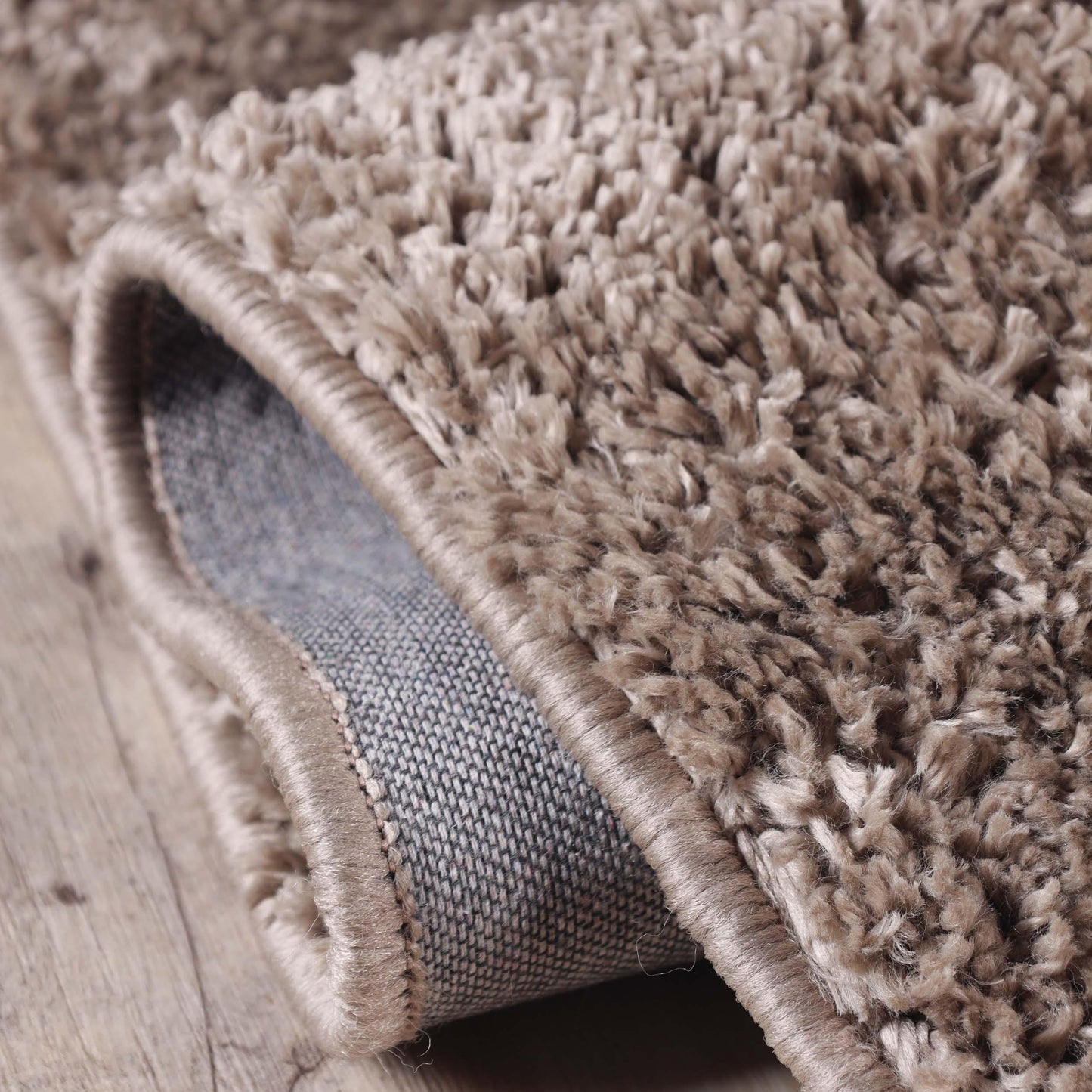  Superior Solid Indoor Plush Shag Area Rug Or Runner Or Round Rug - Taupe