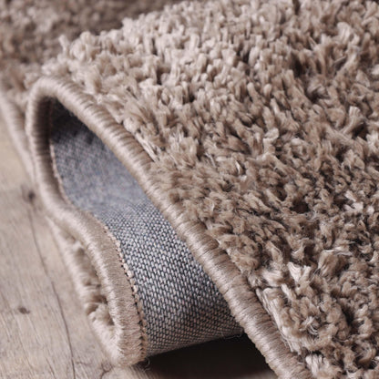  Superior Solid Indoor Plush Shag Area Rug Or Runner Or Round Rug - Taupe