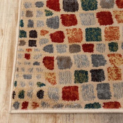 Dexter Abstract Cobblestone Indoor Area Rug or Runner