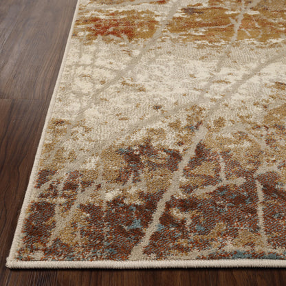 Superior Fifi Modern Branches Indoor Area Rug or Runner - Cream-Rust