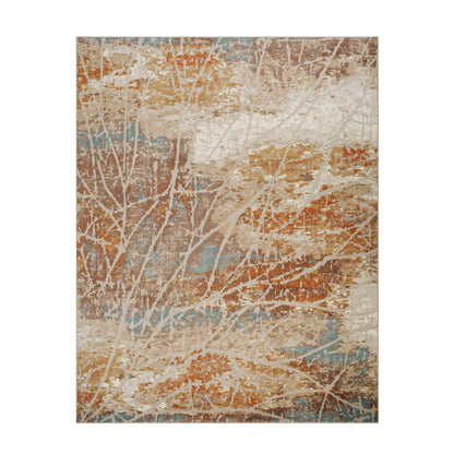 Superior Fifi Modern Branches Indoor Area Rug or Runner - Cream-Rust