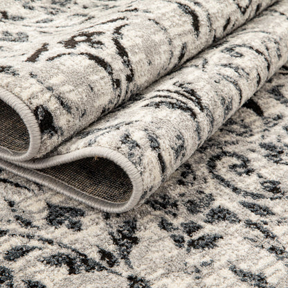 Superior Lovina Classic Scrolling Vine Indoor Area Rug - Platinum