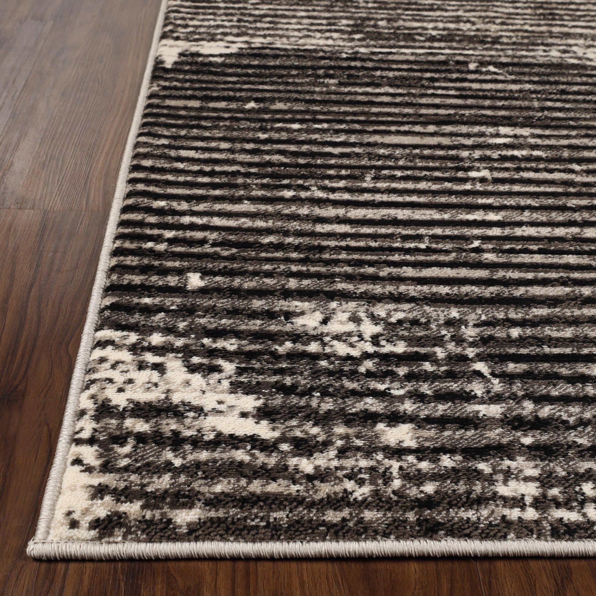 Superior Mabel Abstract Contemporary Indoor Area Rug or Runner  -Grey