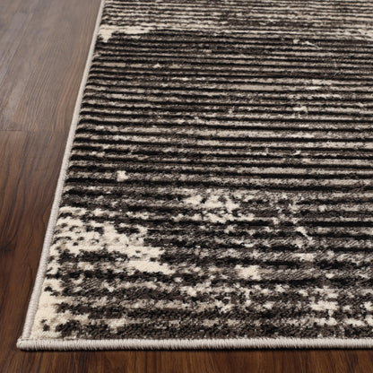 Superior Mabel Abstract Contemporary Indoor Area Rug or Runner  -Grey