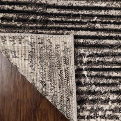 Superior Mabel Abstract Contemporary Indoor Area Rug or Runner - Grey