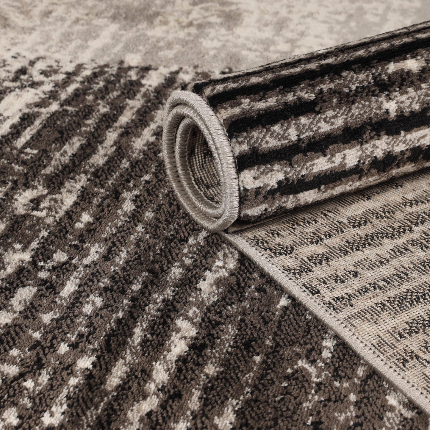 Superior Mabel Abstract Contemporary Indoor Area Rug or Runner - Grey